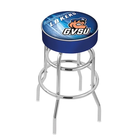 Holland Bar Stool Co 25" Grand Valley State Cushion Seat, 2-Ring Chrome Swivel Bar Stool L7C125GVStUn-D2
